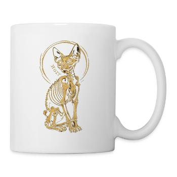 Cat Sphinx Skeleton Tattoo - Mug - white - Right