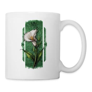 Elegant Blossoms: Calla Lily Floral Design - Mug - white - Right