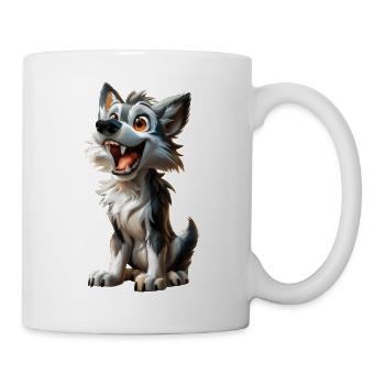Grey Wolf #lovely toons - Mug - white - Right