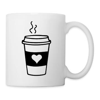 Kaffeebecher Liebe - Tasse - Weiß - Rechts