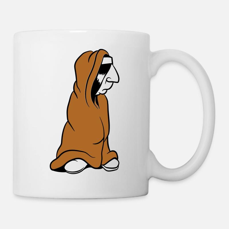 Indien ennuyé dans une couverture d’emballage drôle - Mug blanc - blanc