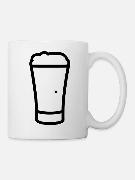 Bier - Tasse - Weiß