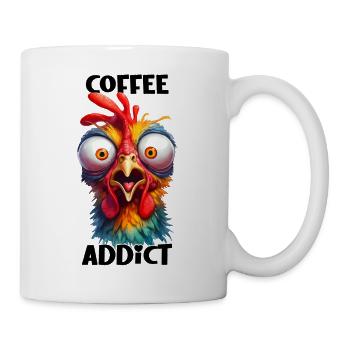 Chicken hen Colorful Farm Isolated Rooster Coffe - Mug - white - Right