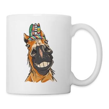 Wilder Westen Westernpferd Pferde Pferd Gaul Ross - Tasse - Weiß - Rechts