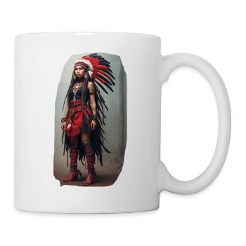 Indianer Mädchen - Tasse - Weiß - Rechts