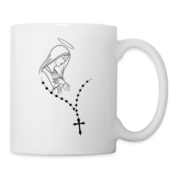 Jungfrau Maria Jesus Bibel Christliche Religion Madona - Tasse - Weiß - Rechts