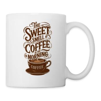 douce odeur du café le matin - Mug blanc - blanc - Droite