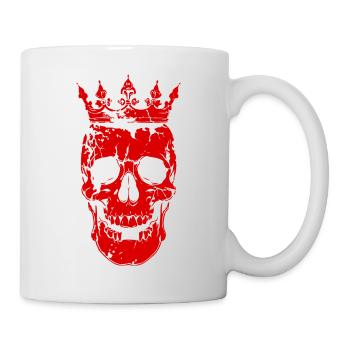Couronne de crâne de roi - Mug blanc - blanc - Droite