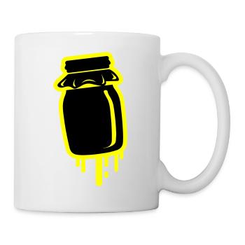 Honey symbol beekeeper - Mug - white - Right