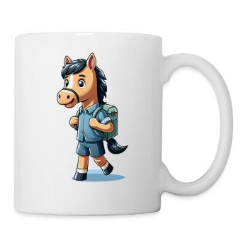 Cute Schoolboy Horse - Tasse - Weiß - Rechts