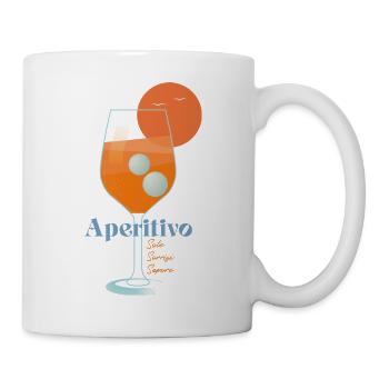 Aperitivo Italiano - Sonne Lächeln Geschmack - Tasse - Weiß - Rechts