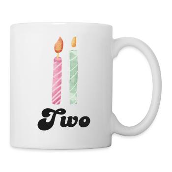2e anniversaire bougie - Mug blanc - blanc - Droite