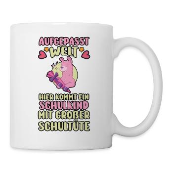 Kindergarten Graduates Back to School School Child Lama Enrollment - Mug - white - Right