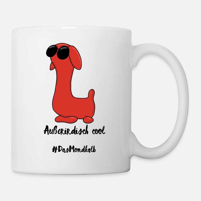 Mondkalb Außerirdisch cool - Tasse - Weiß