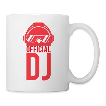 Pinguin Official DJ Vogel Party Club Musik Feiern - Tasse - Weiß - Rechts