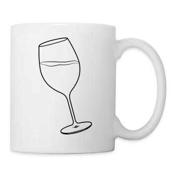 Weinglas - Tasse - Weiß - Rechts