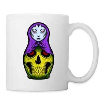 Skeletroschka - Tasse - Weiß - Rechts