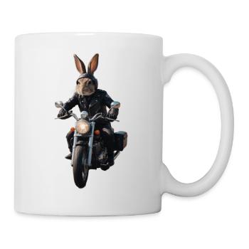 Lapin Motard - Mug blanc - blanc - Droite