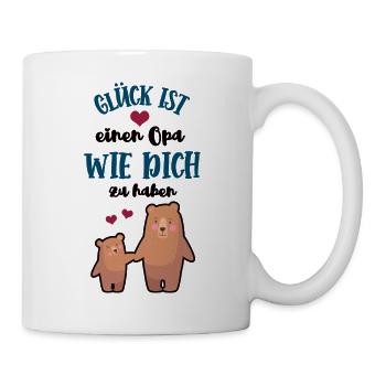 Glück Ist Einen Opa Wie Dich Zu Haben Danke Opi - Tasse - Weiß - Rechts