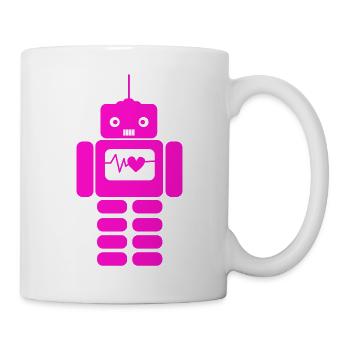 Roboter Heart Love - Tasse - Weiß - Rechts