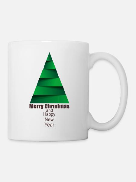 Moderner Weihnachtsbaum Modern Christmas Tree - Tasse - Weiß