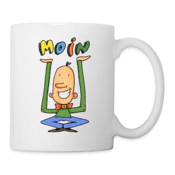 Moin Mann - Tasse - Weiß - Rechts