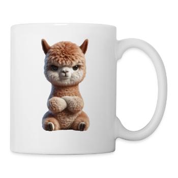 Alpaka grimmig 2 - Tasse - Weiß - Rechts