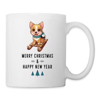 Chien à Noël - Mug blanc - blanc - Droite
