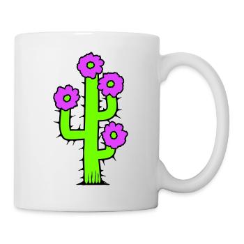 Kaktus Pflanze Stachelig Stacheln Wüsten Kakteen - Tasse - Weiß - Rechts