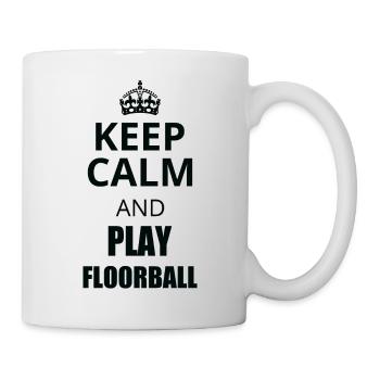 Floorball Ballsport Innebandy Unihockey - Tasse - Weiß - Rechts