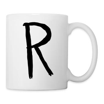 Buchstaben R - Tasse - Weiß - Rechts