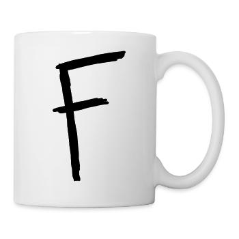 Buchstaben F - Tasse - Weiß - Rechts