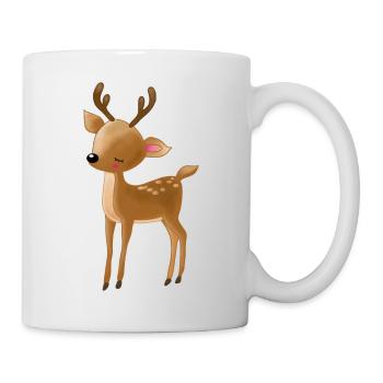 Petits cerfs - Mug blanc - blanc - Droite