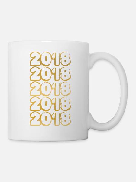 gold 2018 - Tasse - Weiß