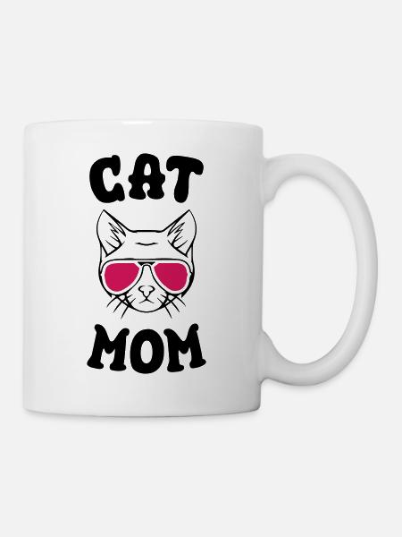 Cat Mom - Tasse - Weiß