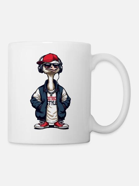 STRAUß - Tasse - Weiß