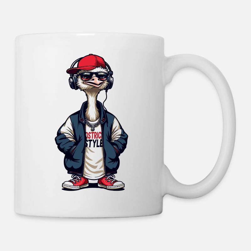 STRAUß - Tasse - Weiß