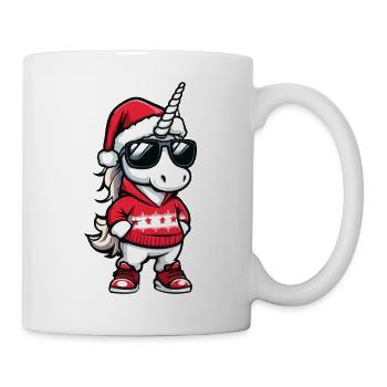 Unicorn Christmas Comic Cool - Mug - white - Right