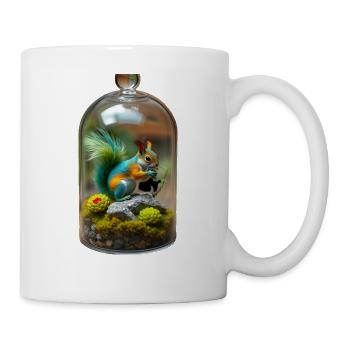 Eichhörnchen im Glas - Tasse - Weiß - Rechts