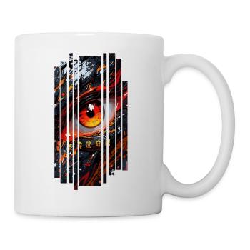 Cyborg Eyes Drachenmädchen - Tasse - Weiß - Rechts