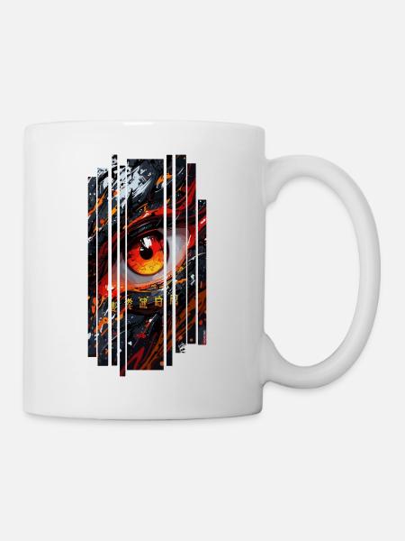 Cyborg Eyes Drachenmädchen - Tasse - Weiß