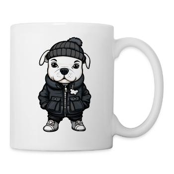 Dogo Argentino Hund Cartoon - Tasse - Weiß - Rechts