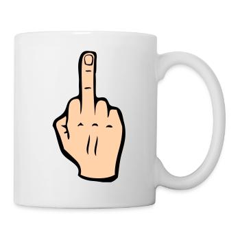 Middle finger - Mug - white - Right