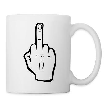 Middle finger - Mug - white - Right