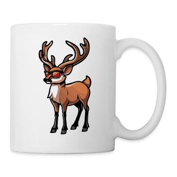 Hirsch Comic Cool - Tasse - Weiß - Rechts