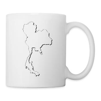 Thailand map as an outline - Mug - white - Right