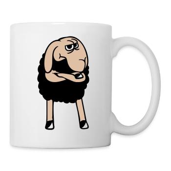 Black Sheep Crossed Arms Insulted Sour - Mug - white - Right