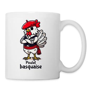 Poulet Basquaise - Texte sombre - Mug blanc - blanc - Droite