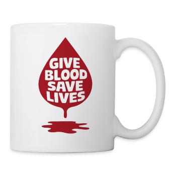 Give Blood Save Lives Blood Donor - Mug - white - Right