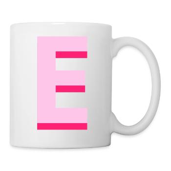 Pop und moderner rosa Buchstabe e - Tasse - Weiß - Rechts